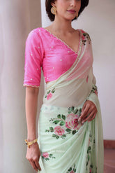 Heera Hot Pink Silk Blouse